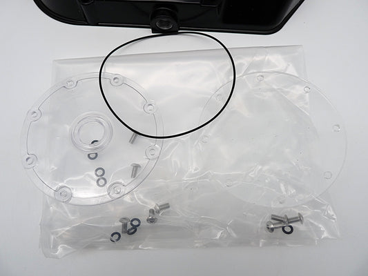 Simson Kupplungsdeckel SCHWARZ mit Sichtfenster für S51, SR50, KR51/2 gewölbt mit Verschluss