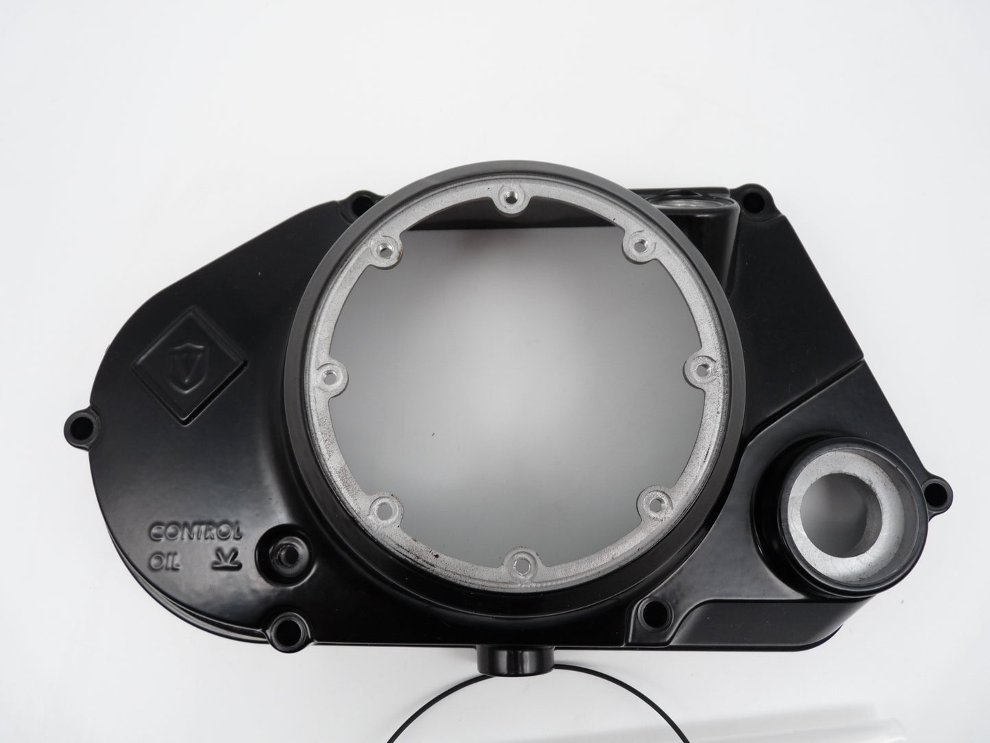 Simson Kupplungsdeckel SCHWARZ mit Sichtfenster für S51, SR50, KR51/2 gewölbt mit Verschluss